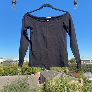 Black fitted off the shoulder top